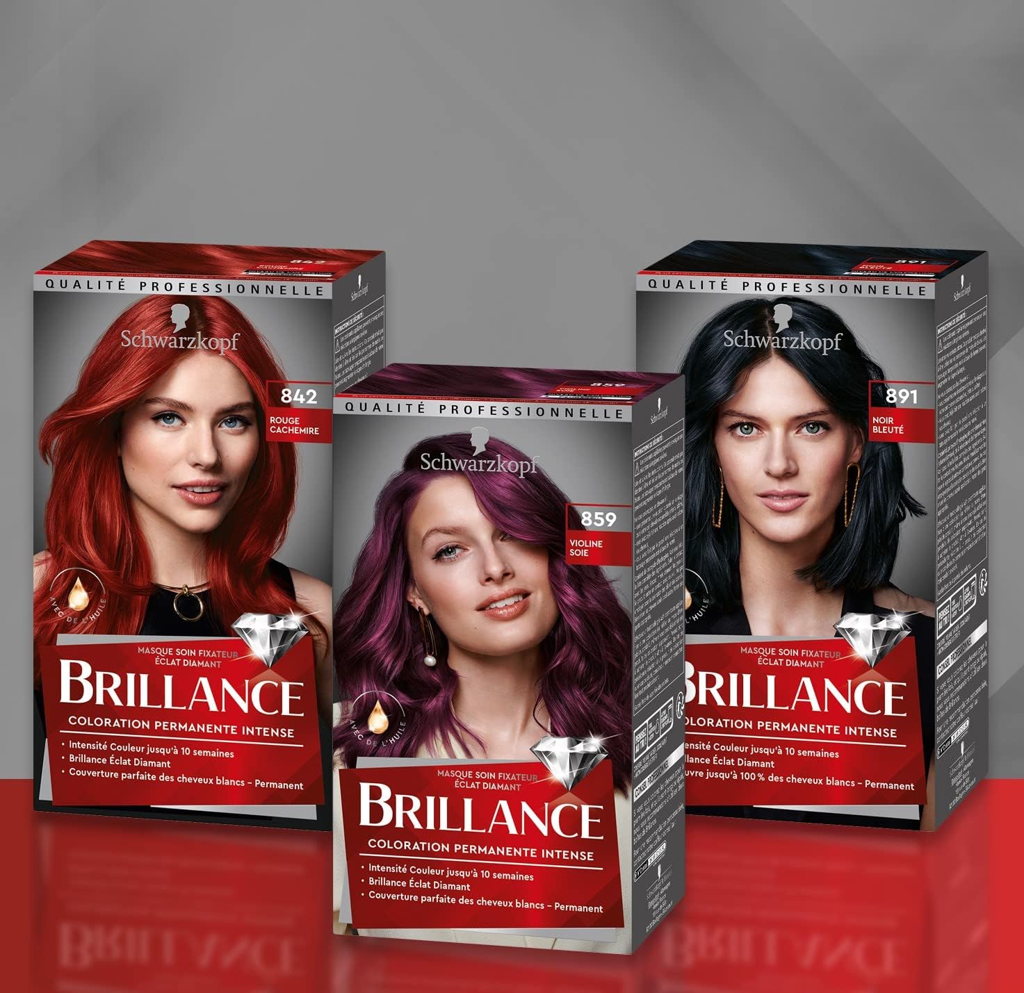Schwarzkopf - Brillance Coloration Permanente - éclat intense, soin fixateur, couvre cheveux blancs - 859