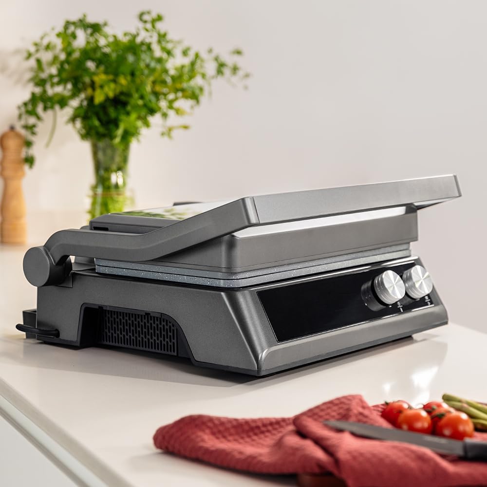 Cecotec - Rockn'Grill Bistro - grille électrique, 2400W, plaques indépendantes, cuisson saine