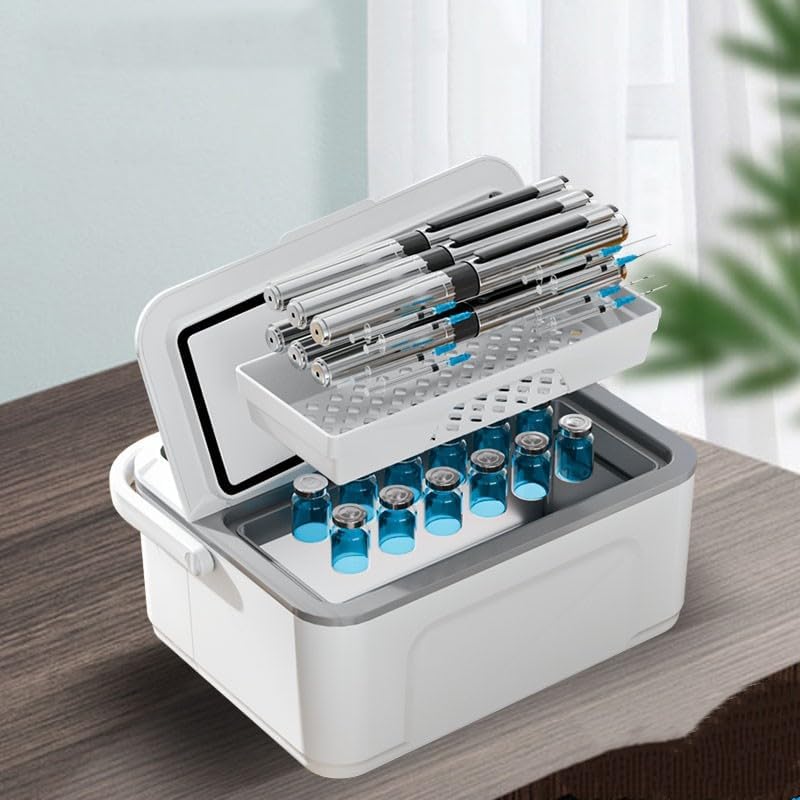 Glacière médicale portable - 3 batteries incluses - compacte - réfrigérateur à insuline