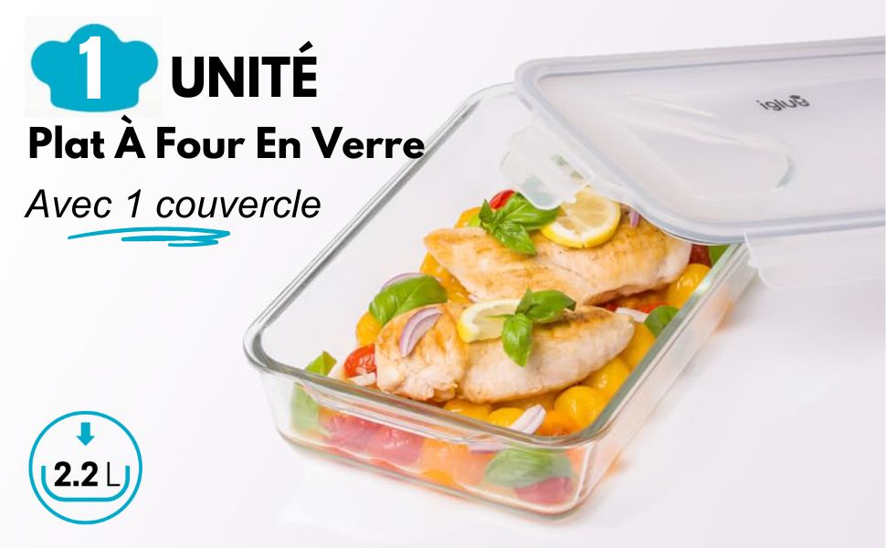  boîtes à lunch en verre rectangulaires contenants alimentaires bacs de préparation de repas