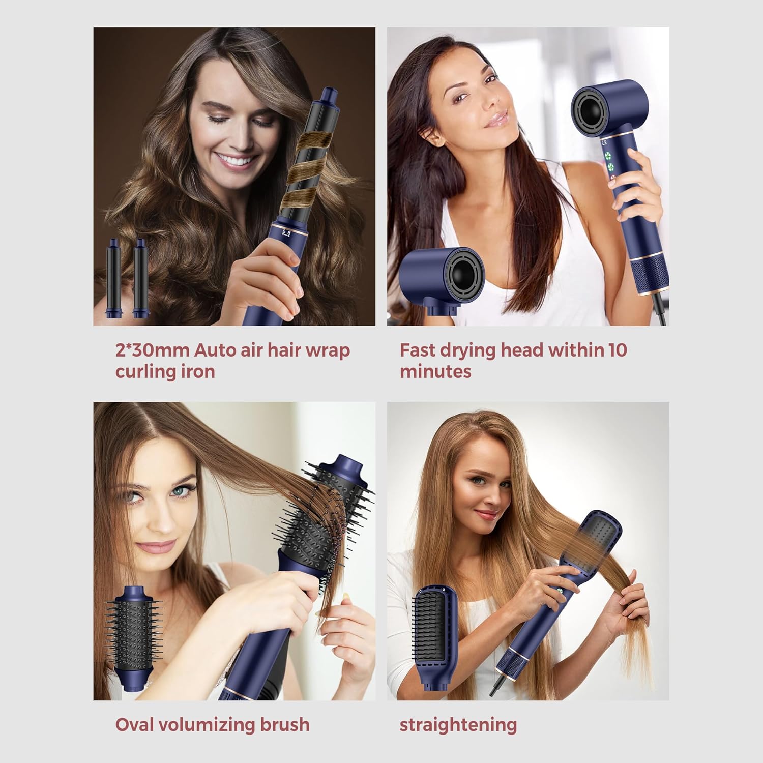 Magic Twist - Air Styler 7 en 1 - Séchage rapide, léger, silencieux, 110 000 tr/min
