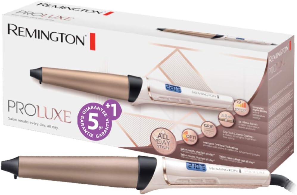 Remington - PROluxe Boucleur 25-38mm - céramique, OPTIheat, LCD, 120-220°C - CI91X1