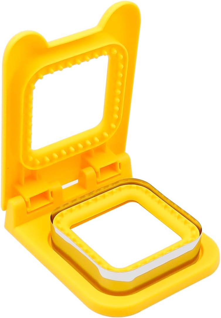 Coupe-sandwich en acier inoxydable - carré DIY - jaune - coupe pain et scellant toast, machine pratique