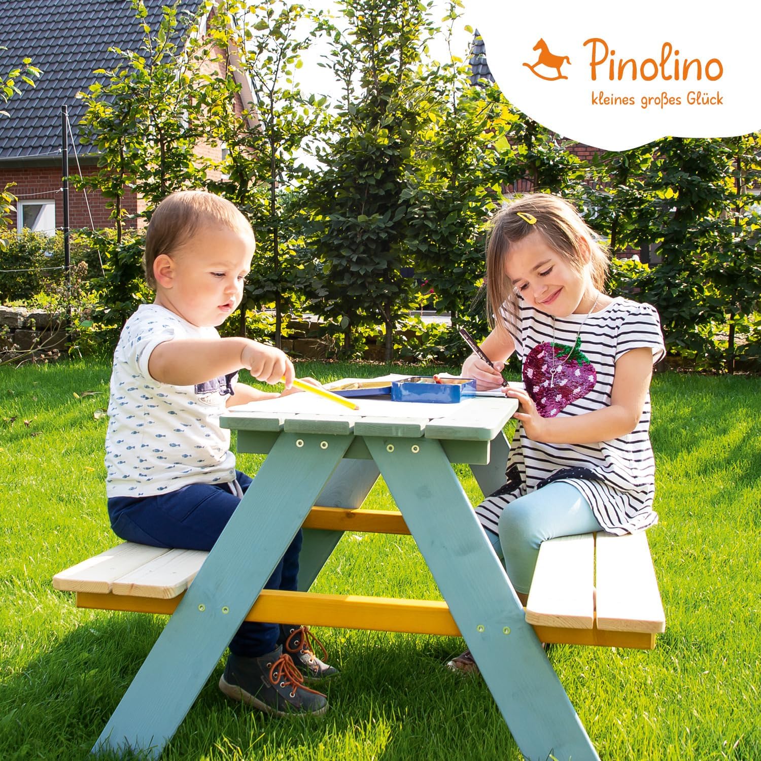 Pinolino - Nicki (série enfant) - table et chaises bois verni - 201616