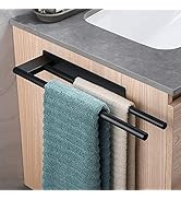 Dvocel Porte-serviettes sans perçage Acier inoxydable Double Barre porte-serviettes auto-adhésive Porte-serviettes...