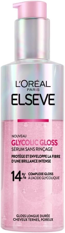 L'Oréal Paris - Elseve Glycolic Gloss - 150 ml - sérum brillance cheveux, acide glycolique