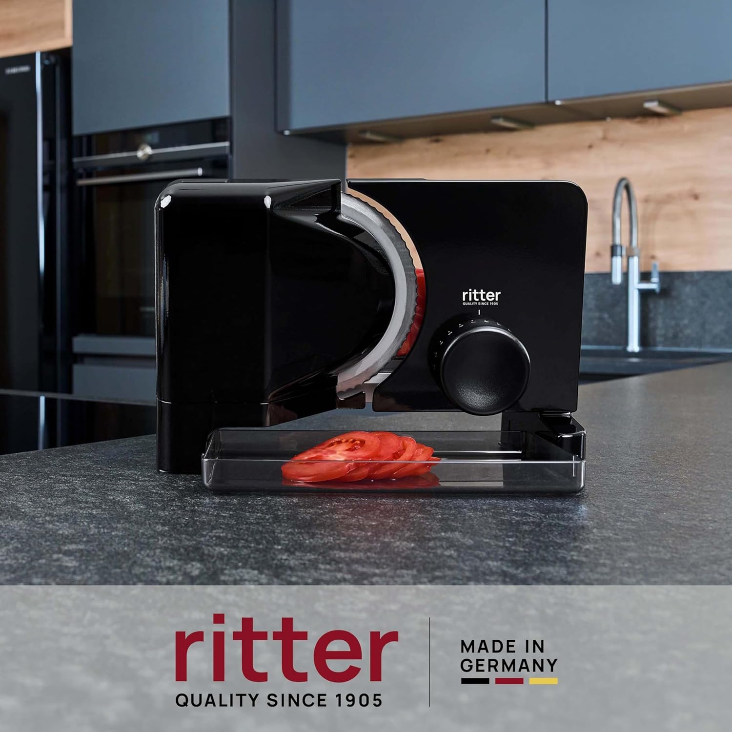 Ritter - Trancheuse E16 - compacte - moteur ECO, noire, fabrication allemande