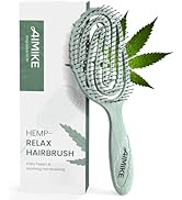 AIMIKE HEMP-RELAX Brosse a Cheveux, Brosse Cheveux Démêlant en Douceur, Ne Tire Pas, Brosses Brus...
