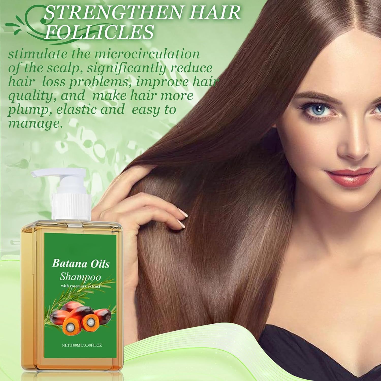 Shampoing à l'huile de Batana - extrait romarin - nutrition, hydratation - tous types de cheveux