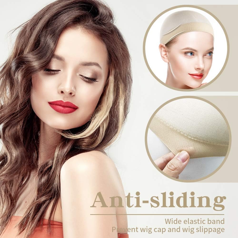 Dreamlover - Bonnets de Perruque - Lot de 12 - Filets fins couleur nude