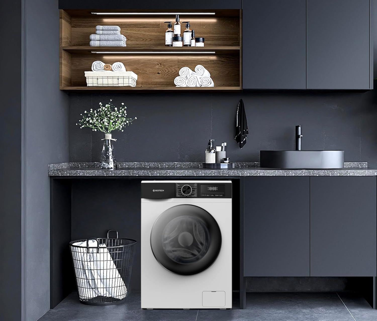 GEDTECH - lave-linge frontal 7kg 1200tr/min 16 programmes GLL71200WH