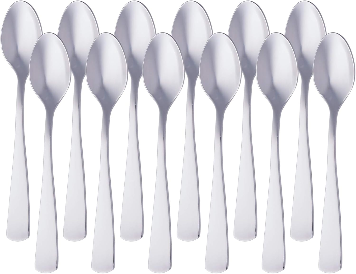 mx-dealz Basics - Cuillères à café carrées - 14,1 cm - Acier inox, lot 12