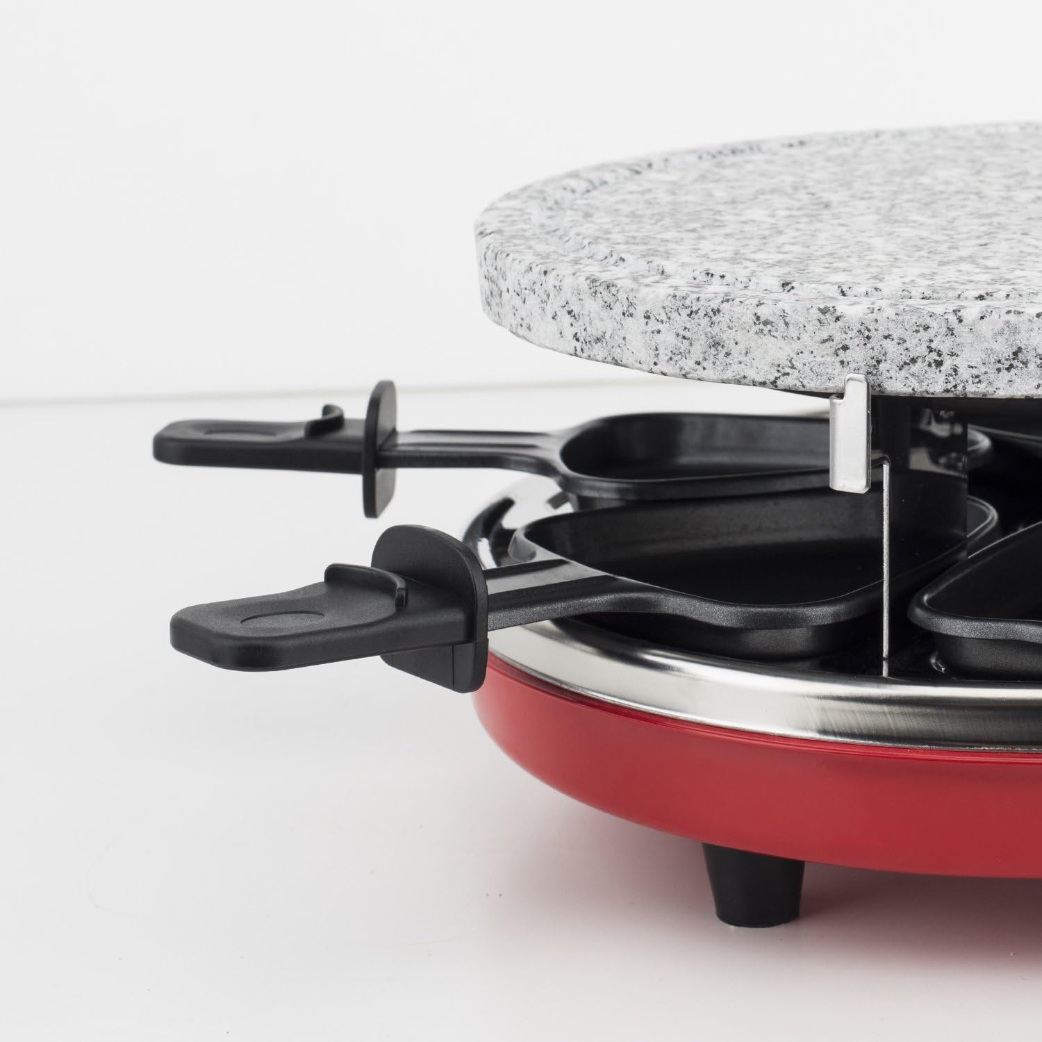 H.Koenig - Raclette multifonction 8p - pierre naturelle - grill, mini crêpes, 8 poêlons antiadhésifs - RP412