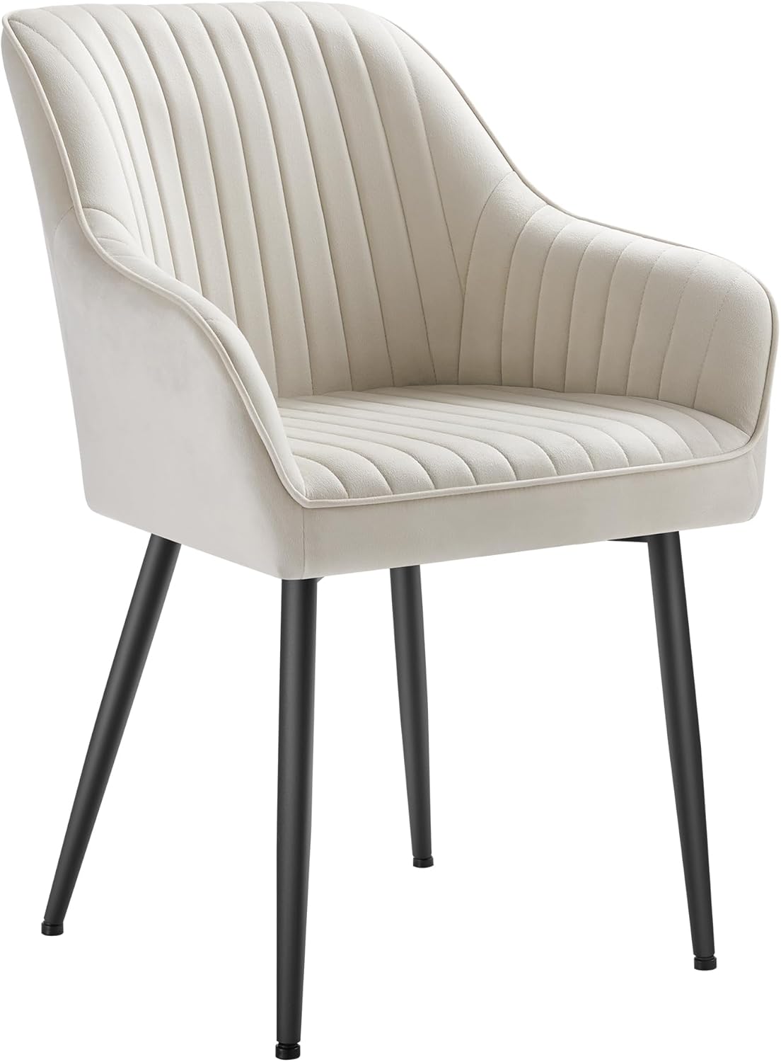 SONGMICS - fauteuil salle à manger velours, accoudoirs, métal, 120kg, LDC087W01