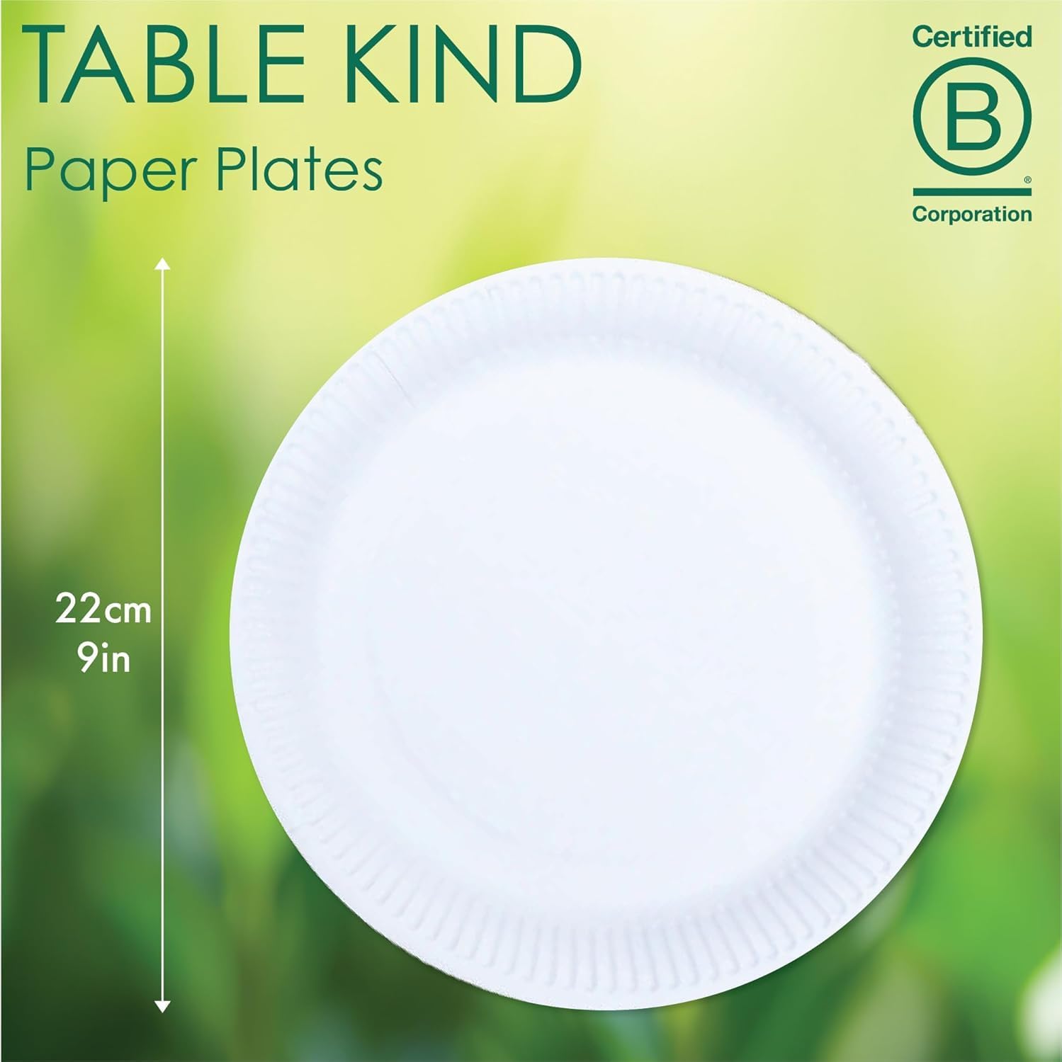 Talking Tables - assiettes carton blanches - 22 cm - lot 150, jetables