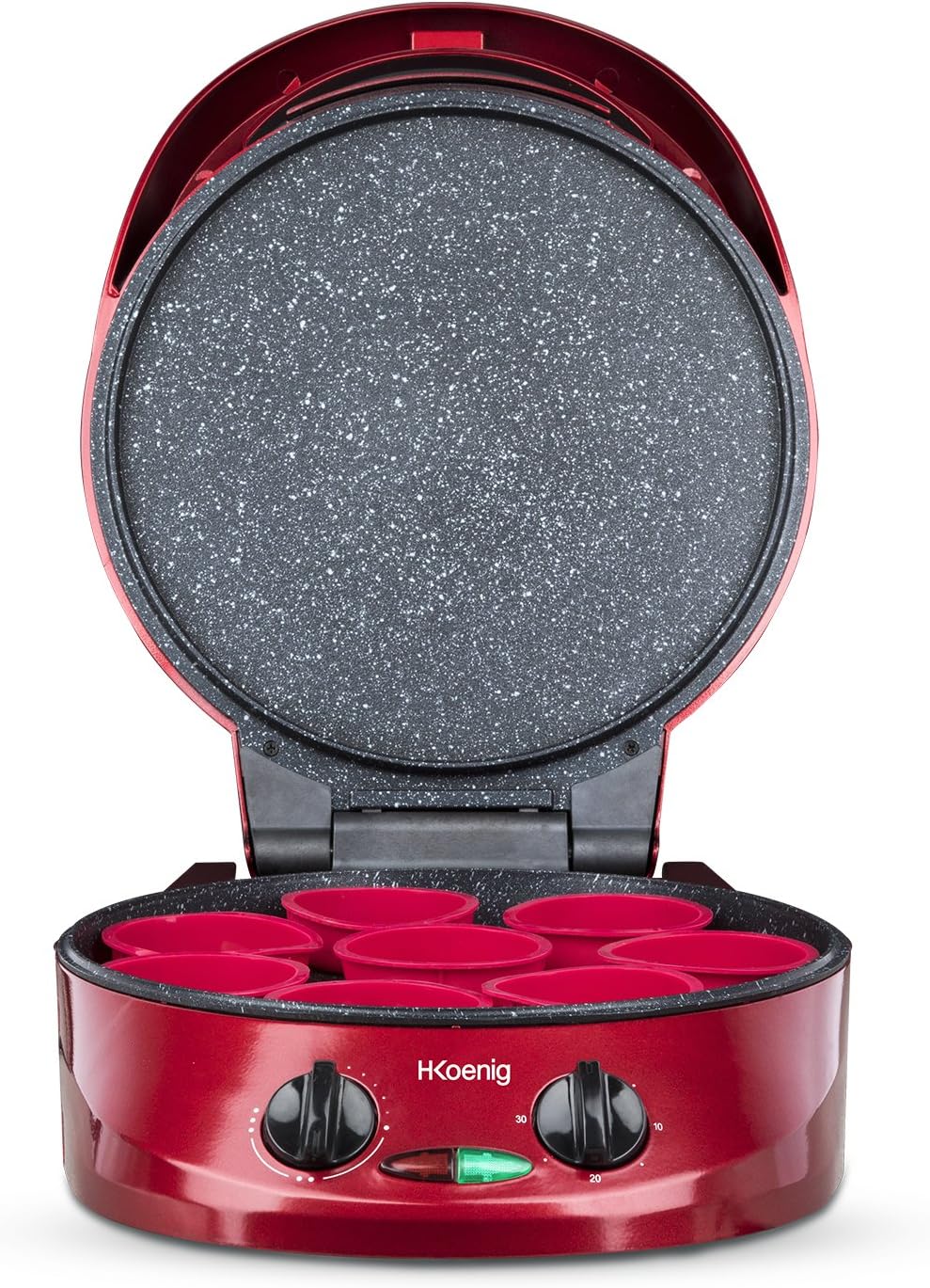 H.Koenig - TRT180 - multicuiseur tarte express 9 moules, 210°C, plaques grill