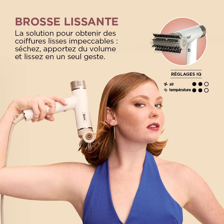 Shark - SpeedStyle RapidGloss - sèche-cheveux compact, ionique, séchage rapide, tous types de cheveux, sans dommage ther