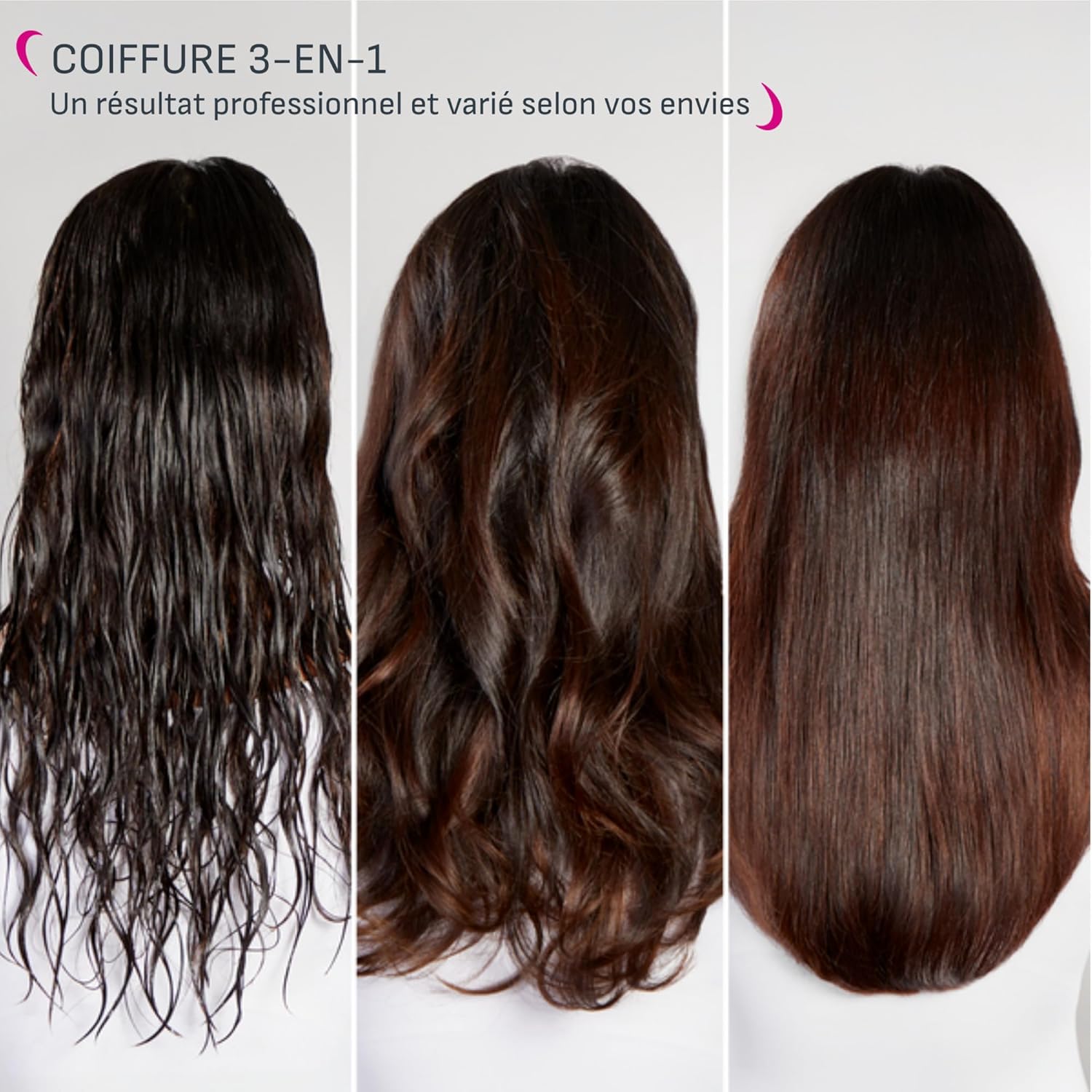 Calor - Air Brush 3D - Brosse 3-en-1, 3 vitesses/températures, séchage et lissage - UB9720C0