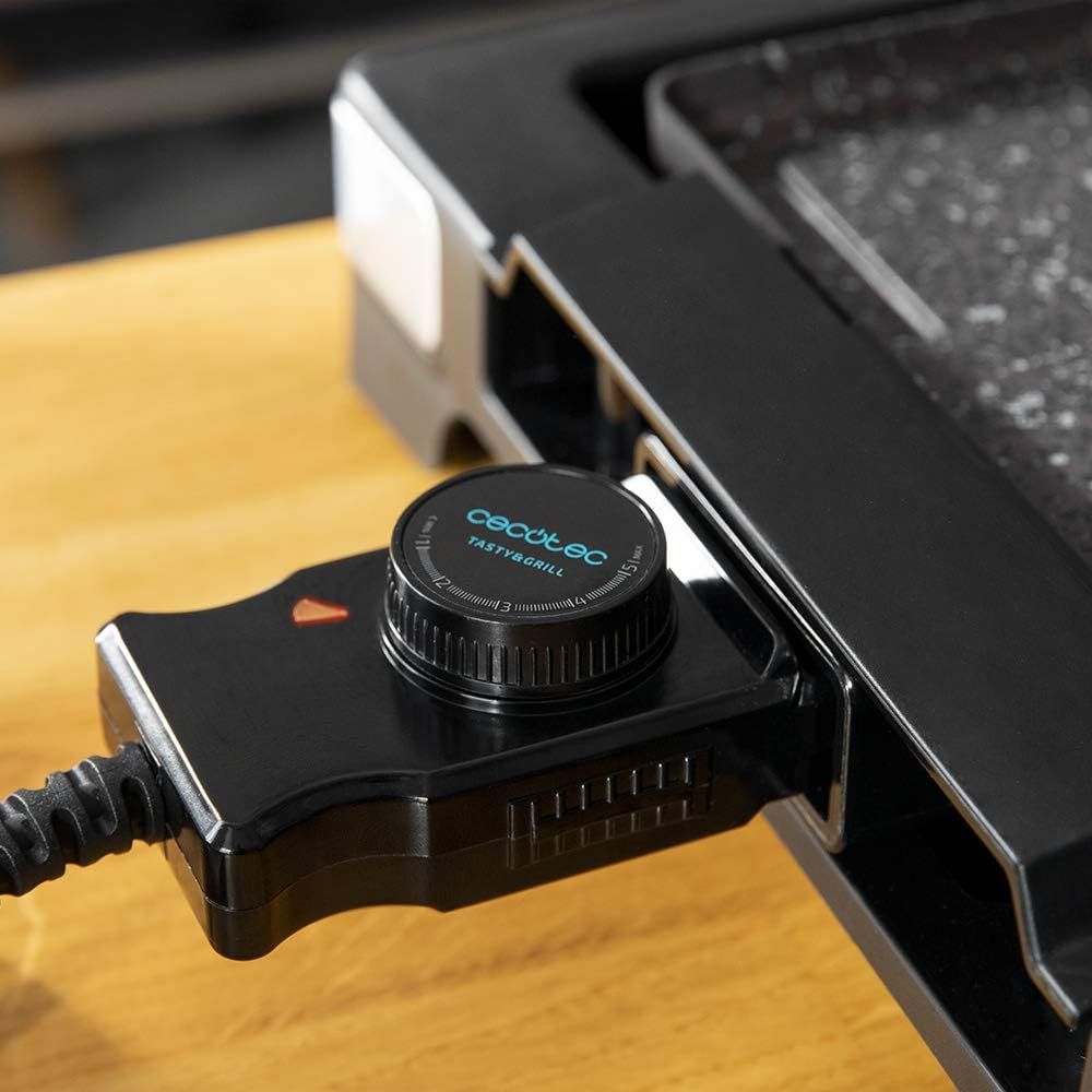 Cecotec - Tasty & Grill 2000 - inox, 2000W, antiadhésive, 5 niveaux, lavable - 3094