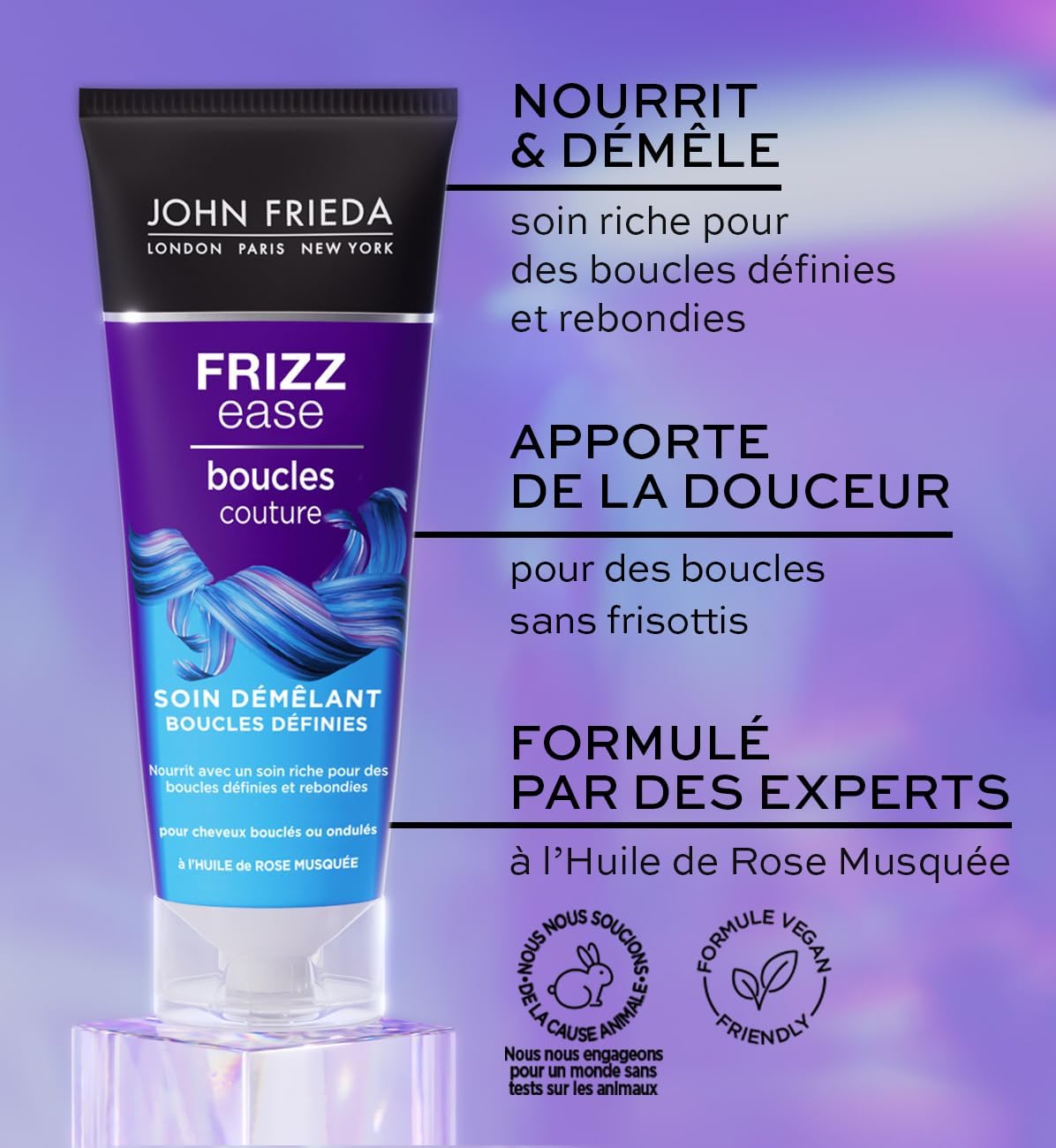 John Frieda - Frizz Ease Boucles Couture - 250ml - lot de 3, soin démêlant