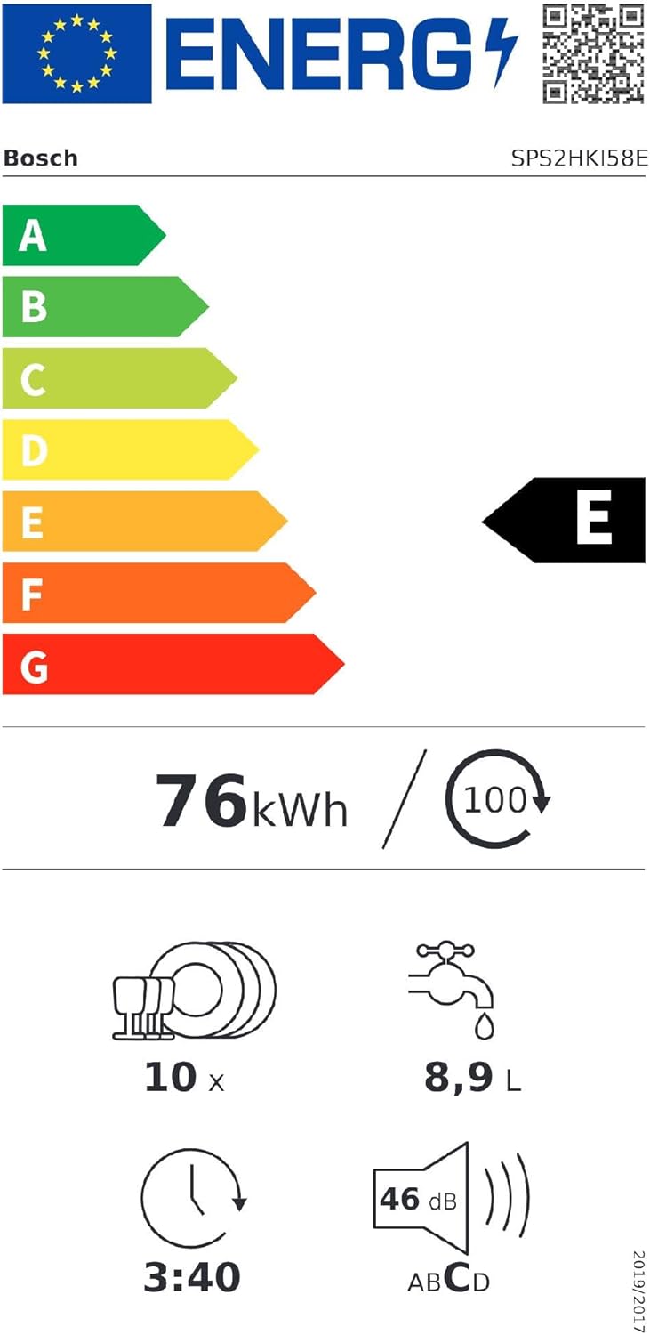 Bosch - lave-vaisselle Série 2 - 45 cm - 10 couverts, Home Connect, inox, 