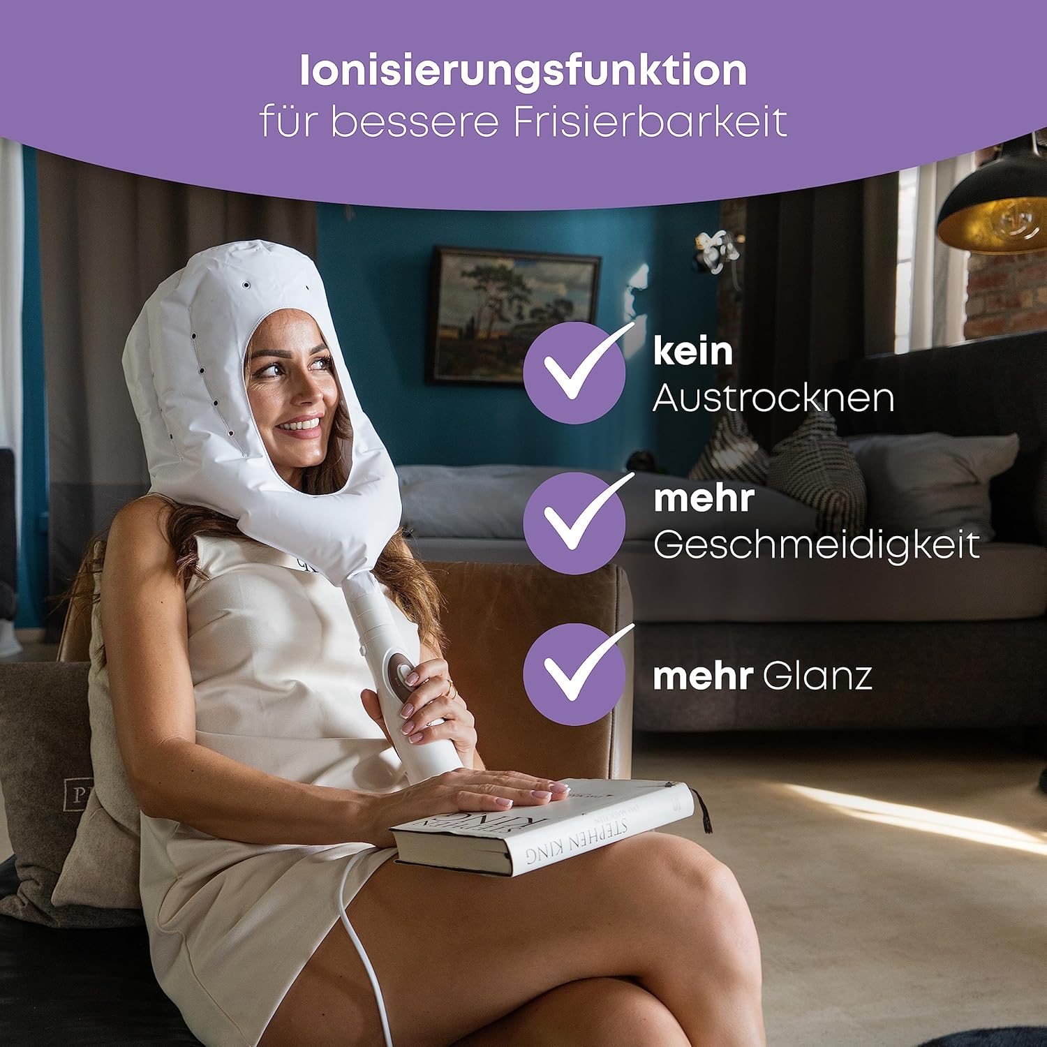 Proficare - sèche-cheveux ionique 3 en 1, sac inclus, blanc - PC-HTH 3003