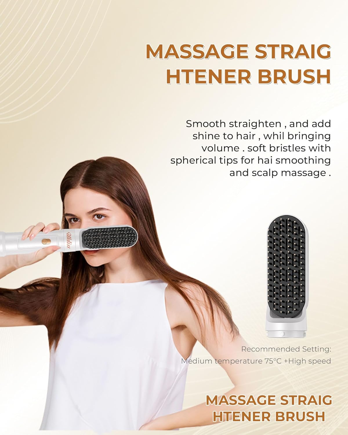 UKLISS - Air Styler 6 en 1 - brushing ionique, boucleur, lisseur, brosse chauffante