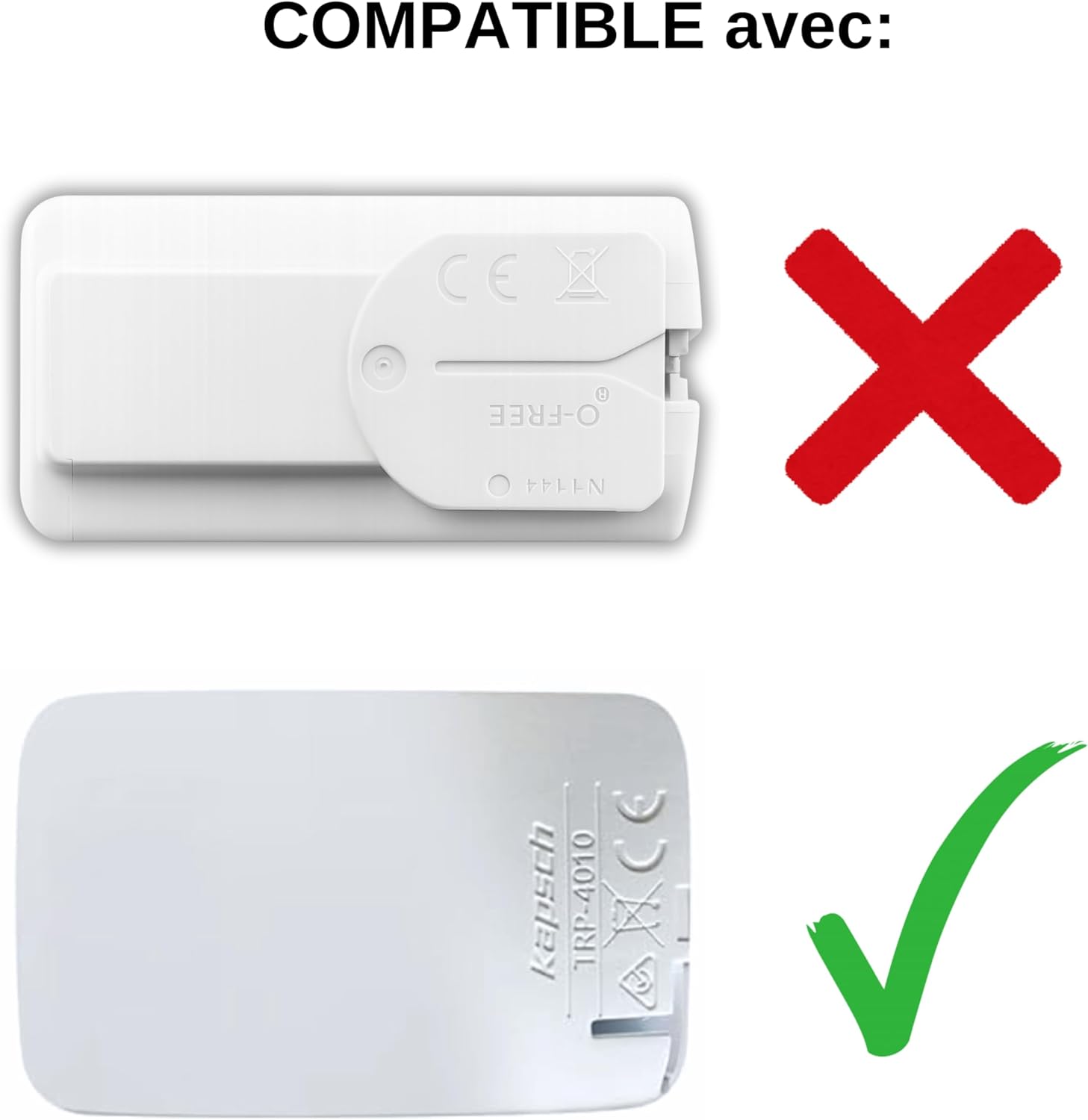 Support télépéage pare-brise - 4 pièces - fixation adhésive, slim, compatible Ulys/Bip&Go