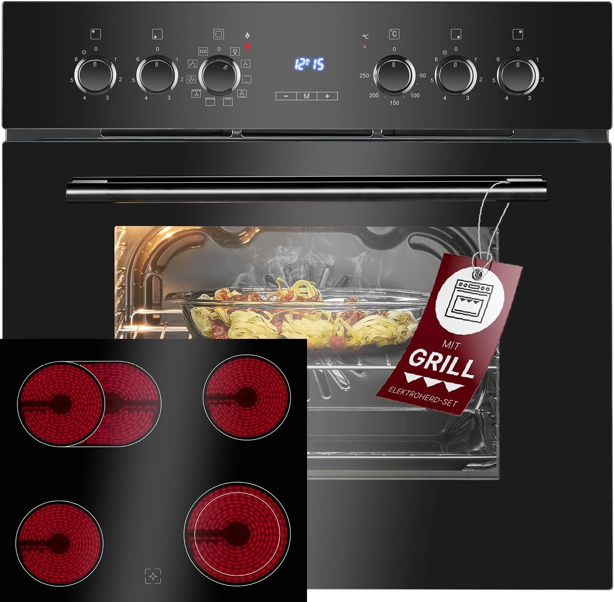 Bomann - cuisinière encastrable induction, 56L, 9 fonctions, EHBC7937