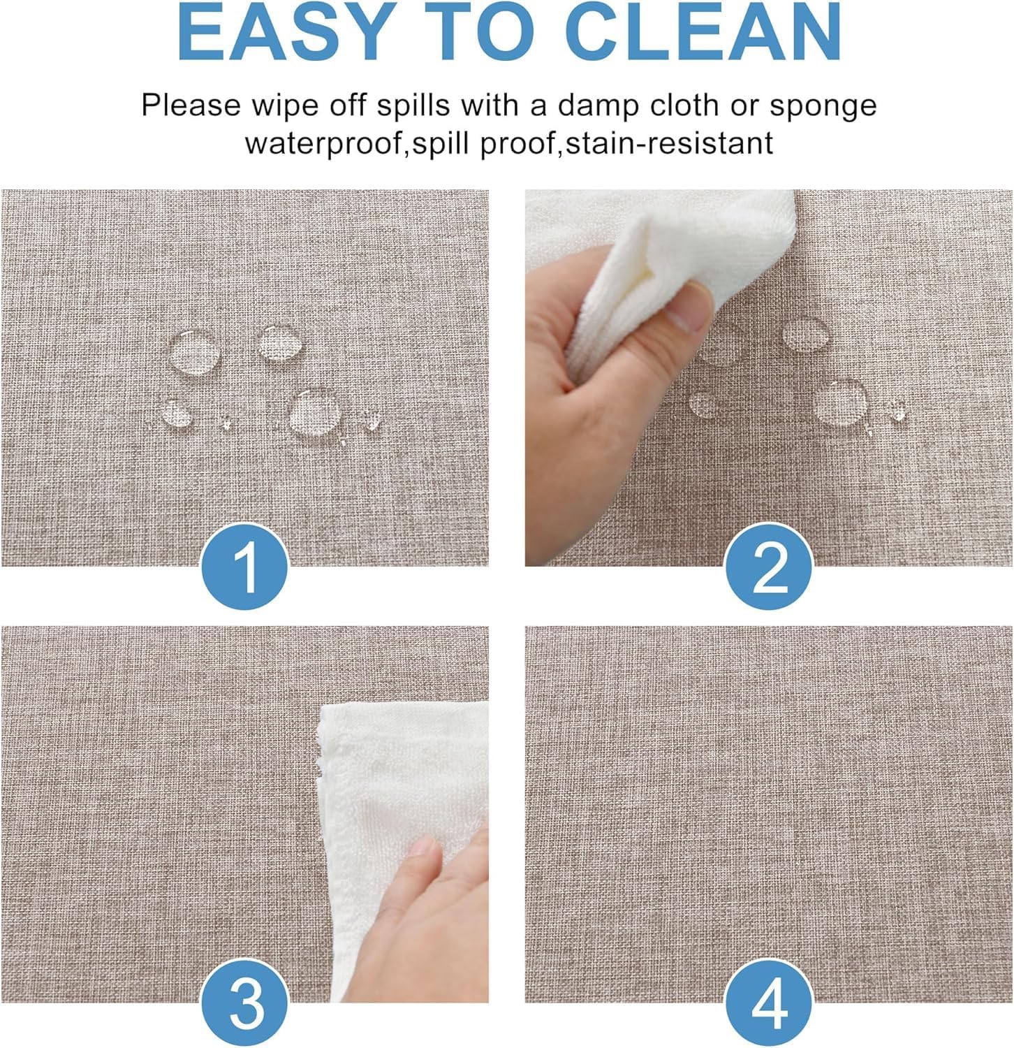 DWCN - nappe imperméable effet lin, lavable, 135x220cm, DWCN