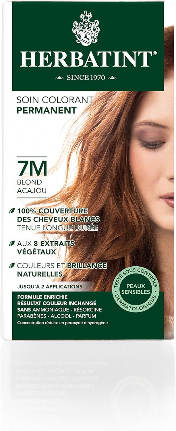 Herbatint - Blond Acajou 7M - 150 ml - sans ammoniaque, 100% couvrant