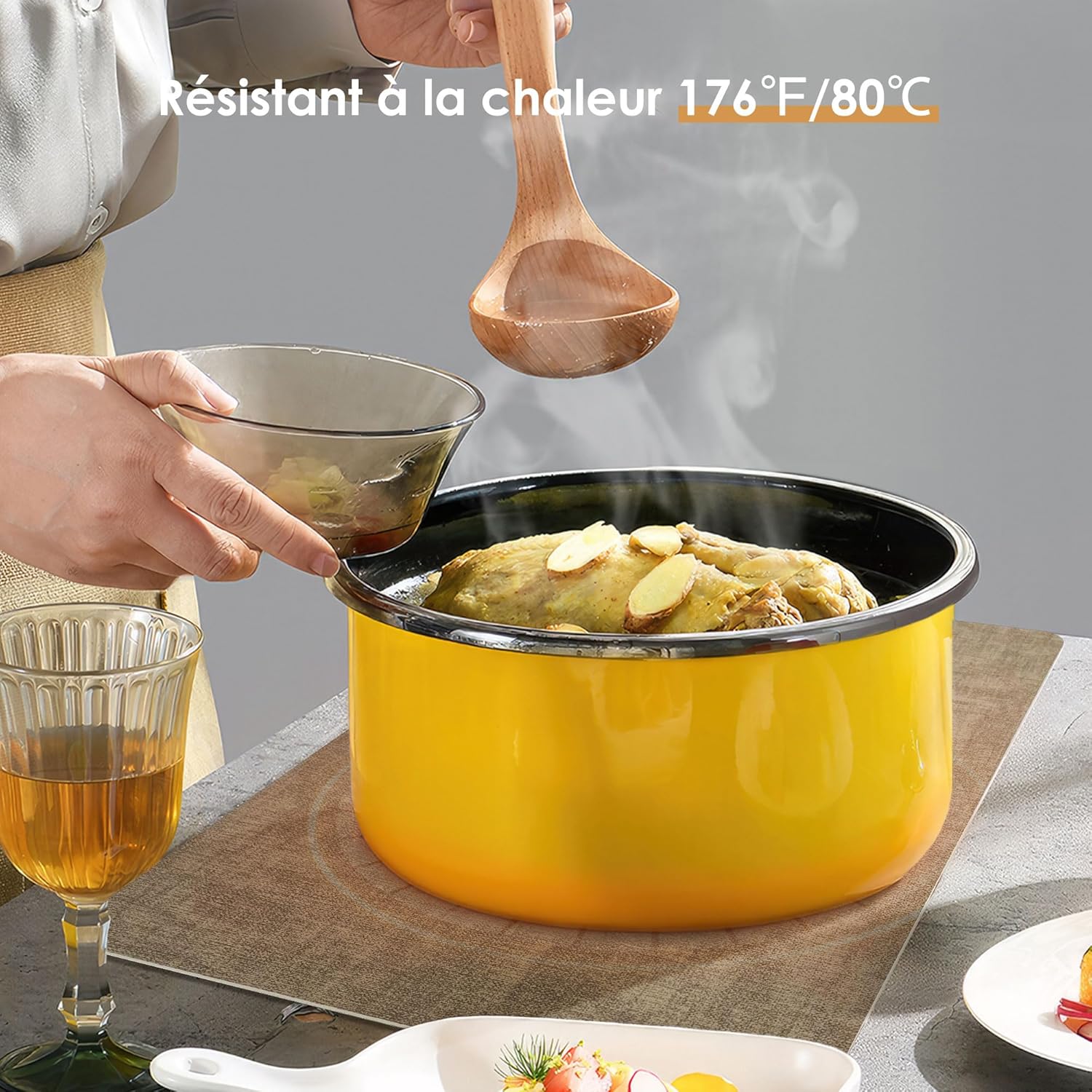 KitchenBoss - Set de table double face - 43x30cm - lavable, antidérapant, résistant chaleur