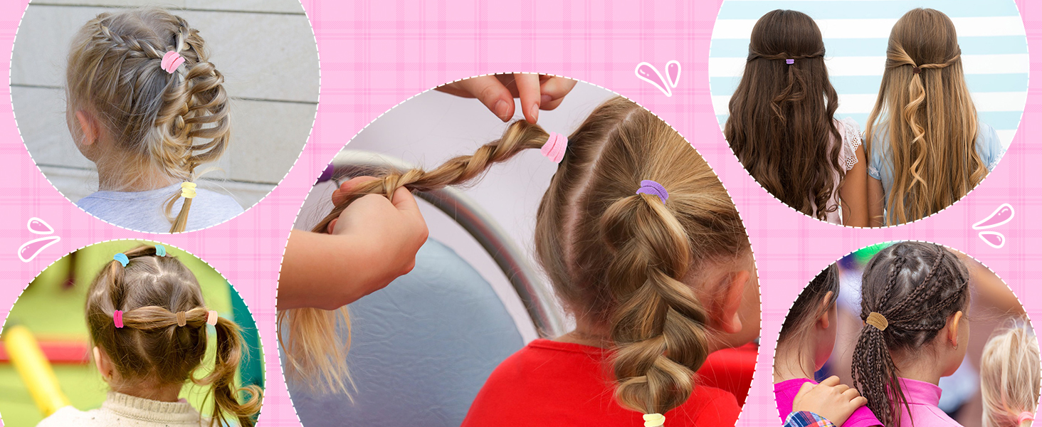 Collage de différentes coiffures tressées sur différentes couleurs et longueurs de cheveux. Comprend des tresses françaises, des tresses en queue de poisson et des modèles demi-hauts avec des éléments tressés.