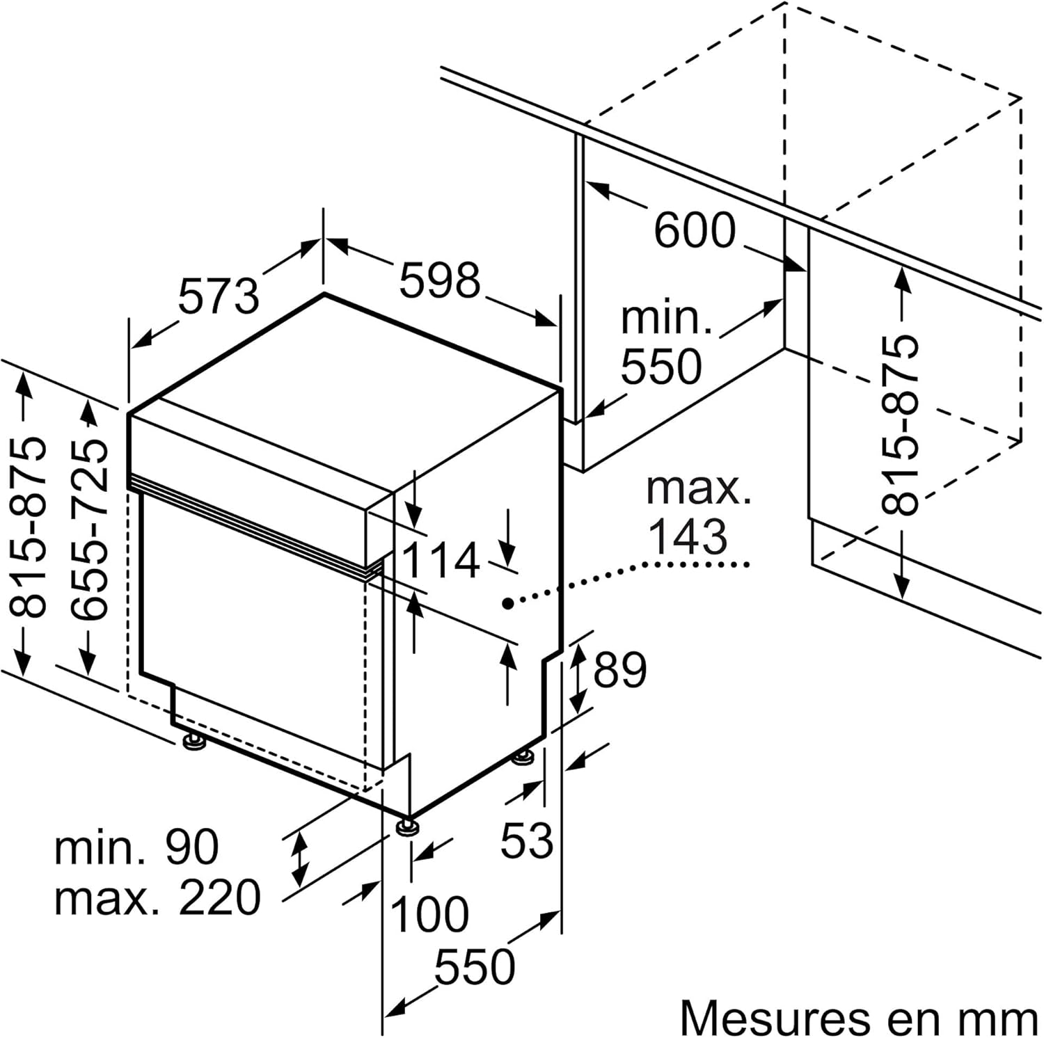 Bosch - Série 4 lave-vaisselle encastrable 60cm noir, connectivité Smart 
