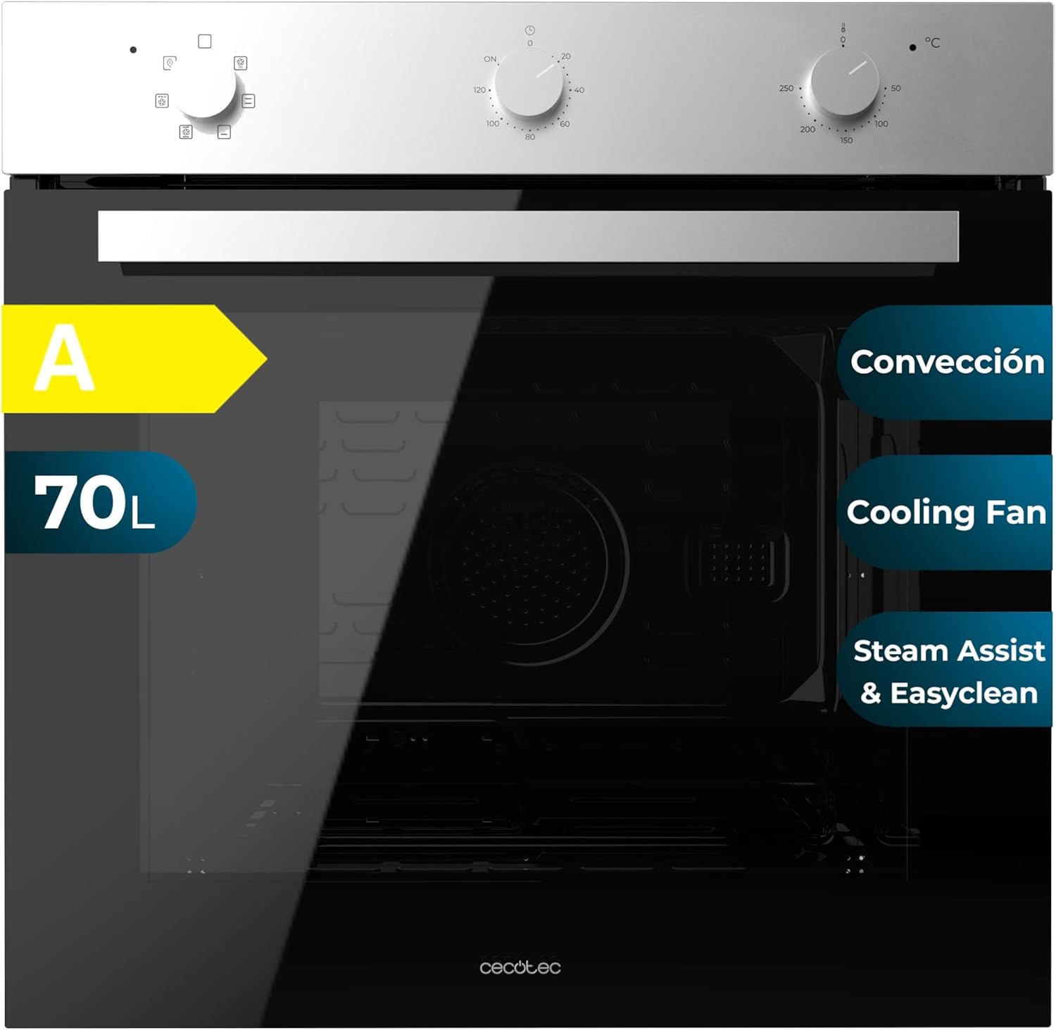 Cecotec - Bolero Hexa série - 70L, multifonction, classe A, 2800W, M236000