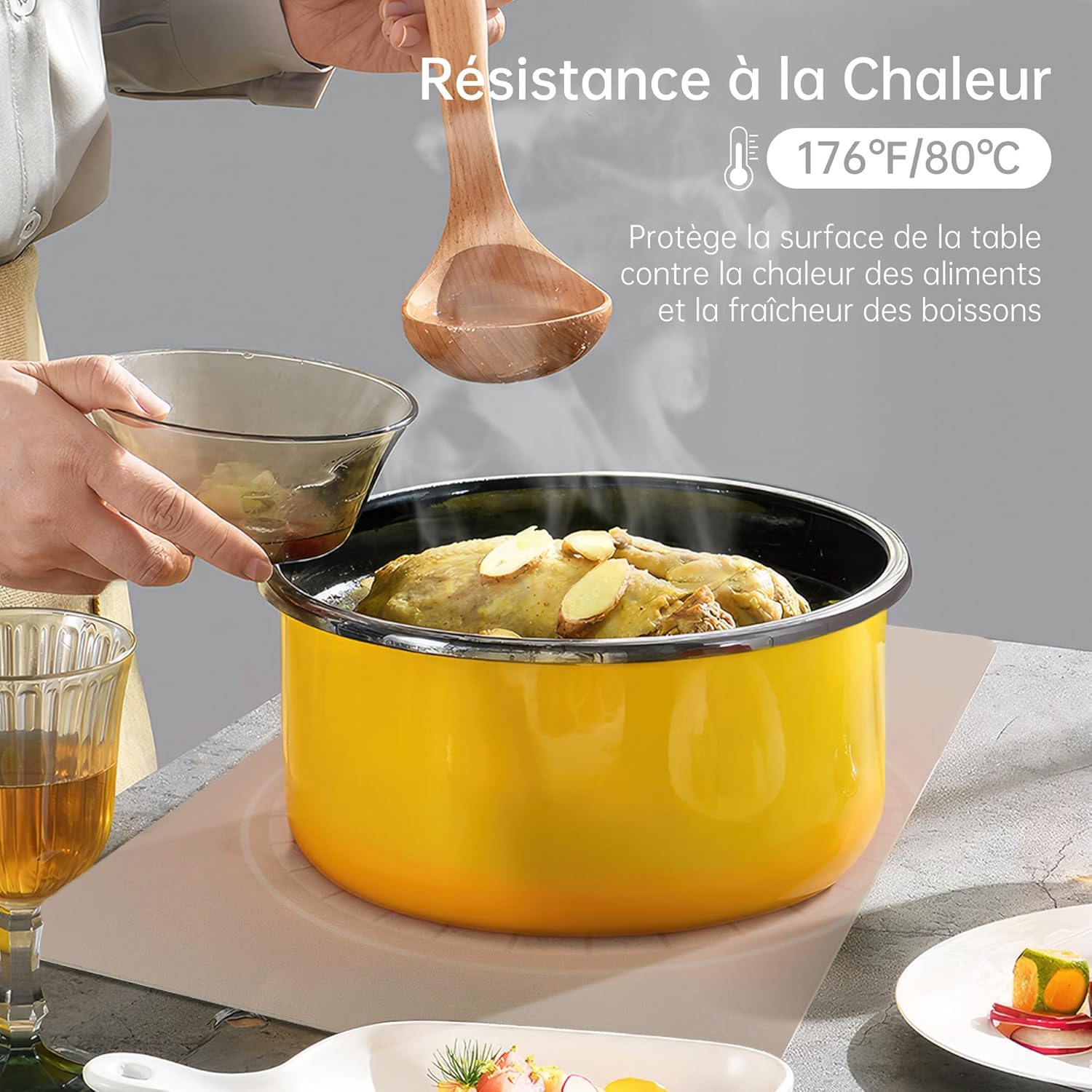 KitchenBoss - Set de Table Double Face - 43x30cm - Lavable, antidérapant, résistant à la chaleur