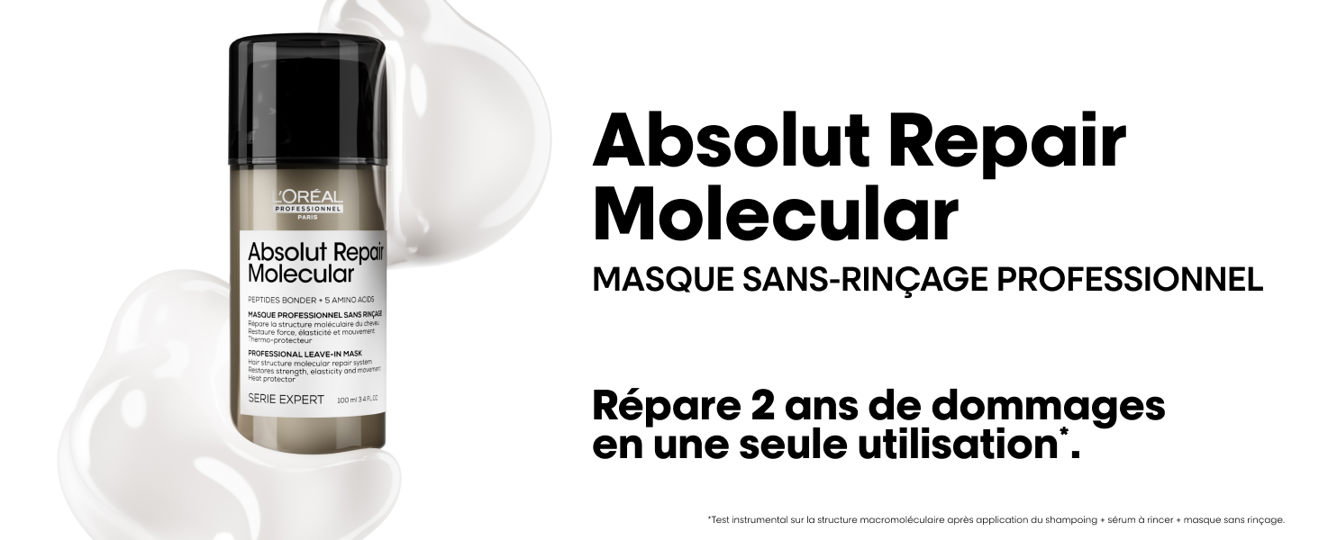 gamme absolut repair molecular l'oréal professionnel pour les cheveux très abîmés