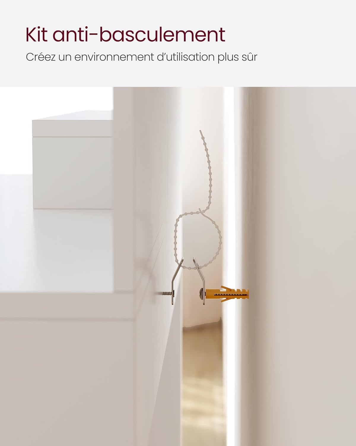 VASAGLE - Kailyn Collection - coiffeuse blanche moderne, miroir, étagères ajustables, 1 tiroir, RDT119W01