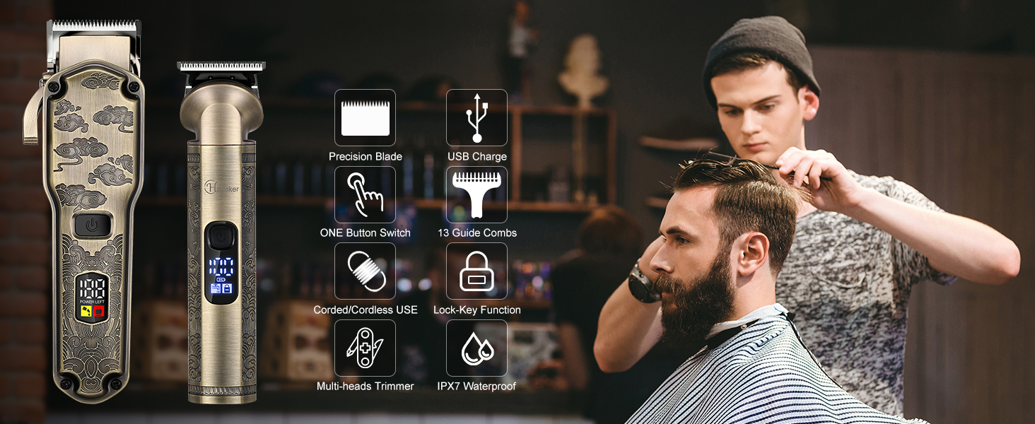 Hatteker Tondeuse à cheveux professionnelle