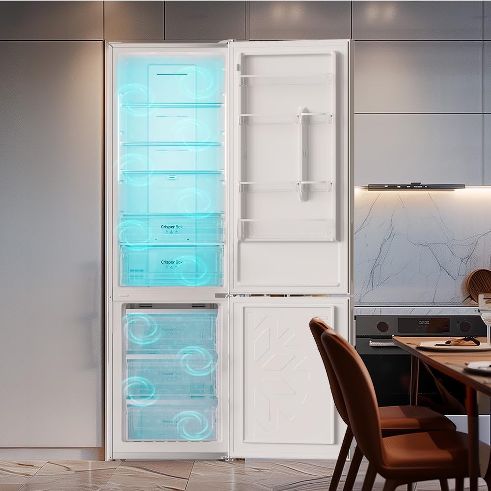 Cecotec - Bolero CoolMarket Combi Série 356 - 256L - No Frost, Économie d'énergie, Multi Airflow, mode Vacances, Glass G