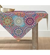 Artoid Mode - Nappe mandala marocain - Style bohème vintage - Géométrie - Décoration de table de cuisine