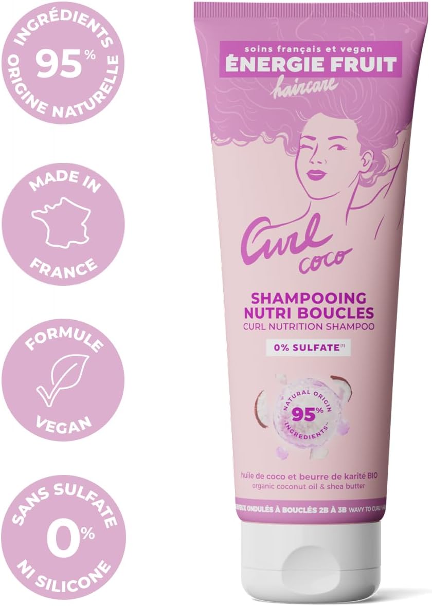 Energie Fruit - shampoing sans sulfate 250ml - coco, karité bio, vegan