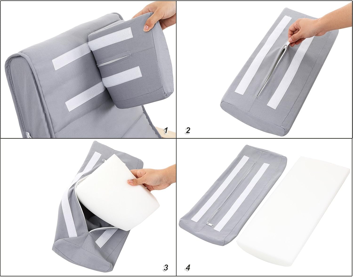 SONGMICS - fauteuil à bascule - 115x67x91 cm - bois, gris, 5 positions, 150kg - LYY42G