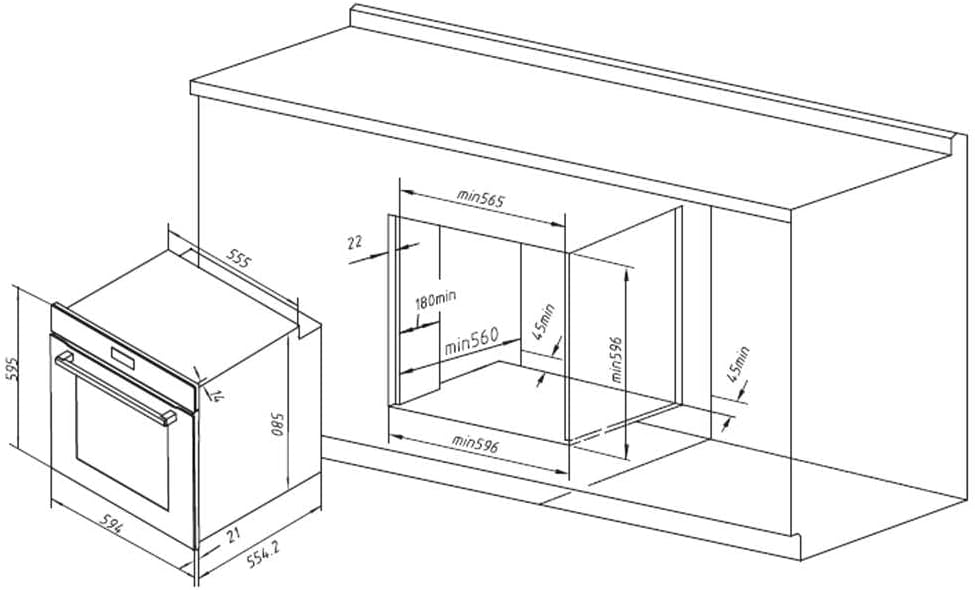 Cecotec - Bolero Hexa, 60 cm, 81L, Airfryer, Vapeur, 3D, 3400W, AF316000