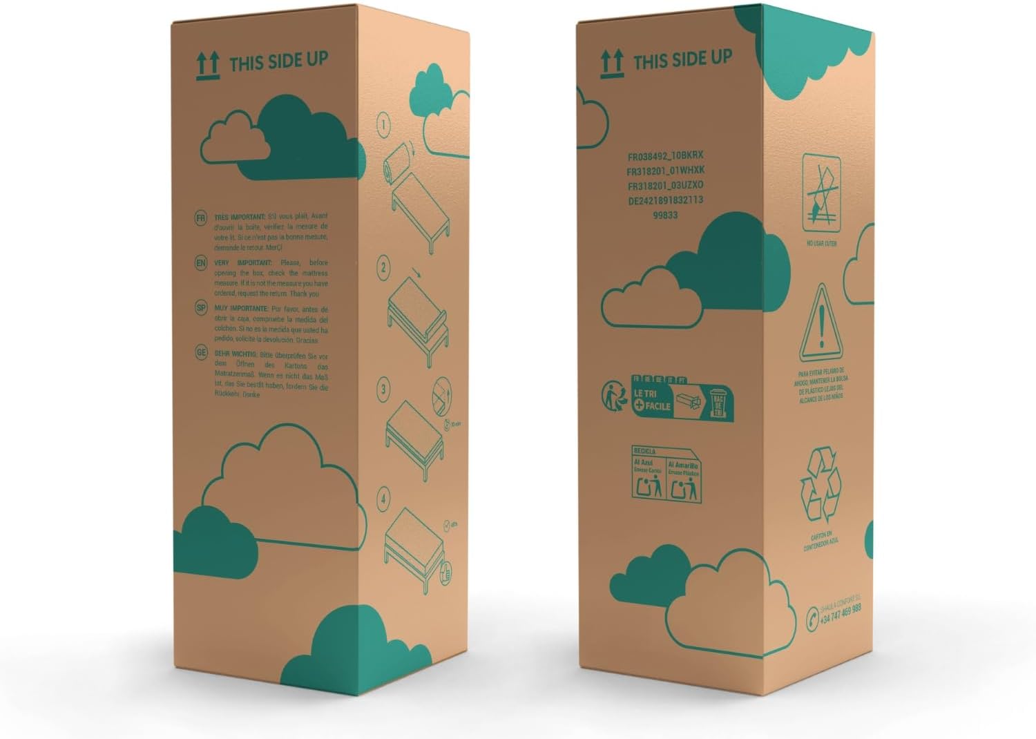 DORMISSIMO - Baby Bleu - 60x120 cm - matelas bébé respirant, 11 cm