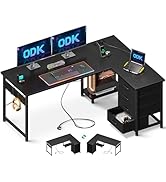 Le texte indique « ODK ». Série de configurations de tables de jeu rendues en 3D en finition blanche avec la marque LED bleue ODK, montrant différents angles et options de configuration avec accessoires.