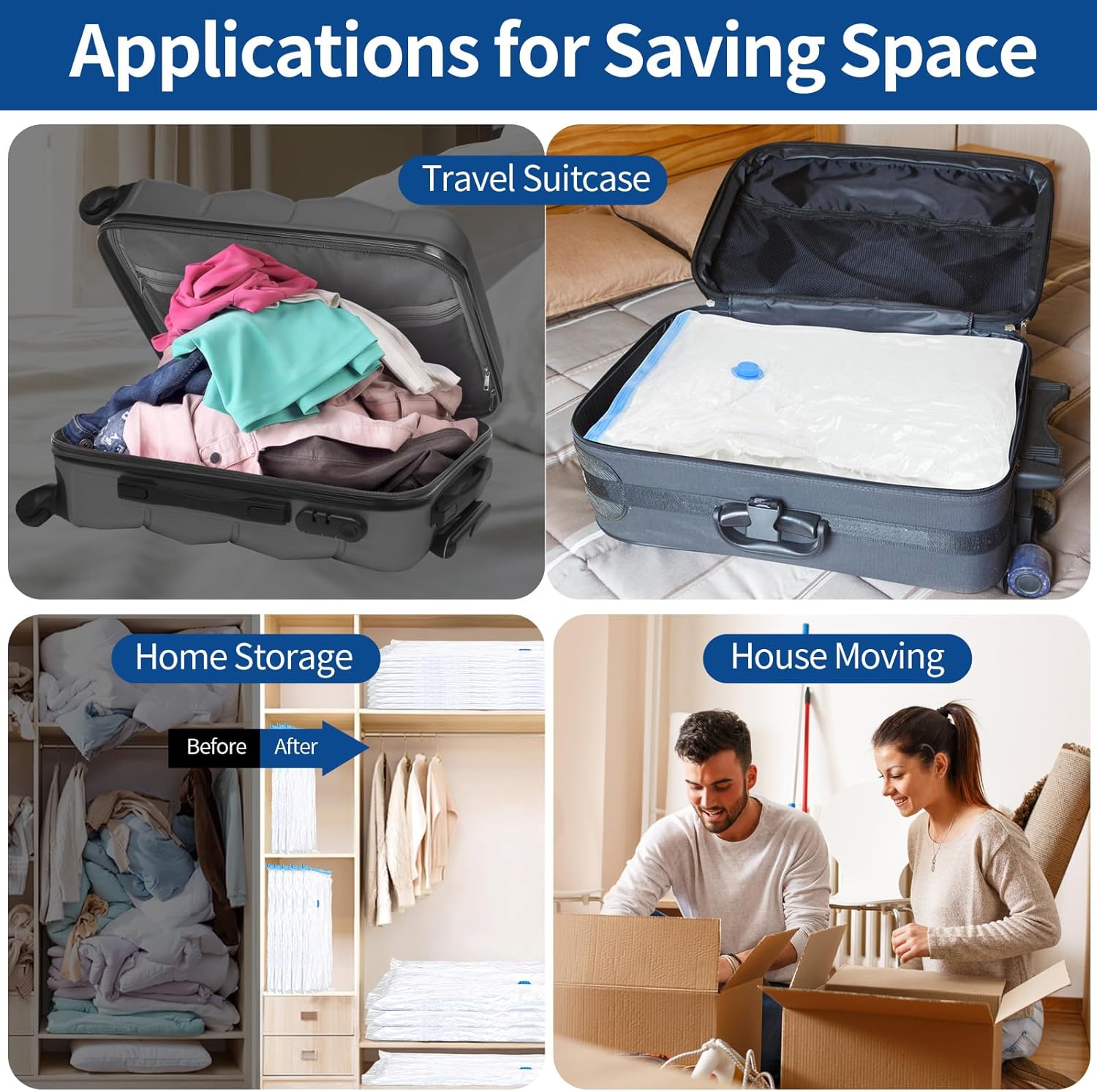 Pompe à air électrique portable 55W 220V, rangement vêtements BALCK