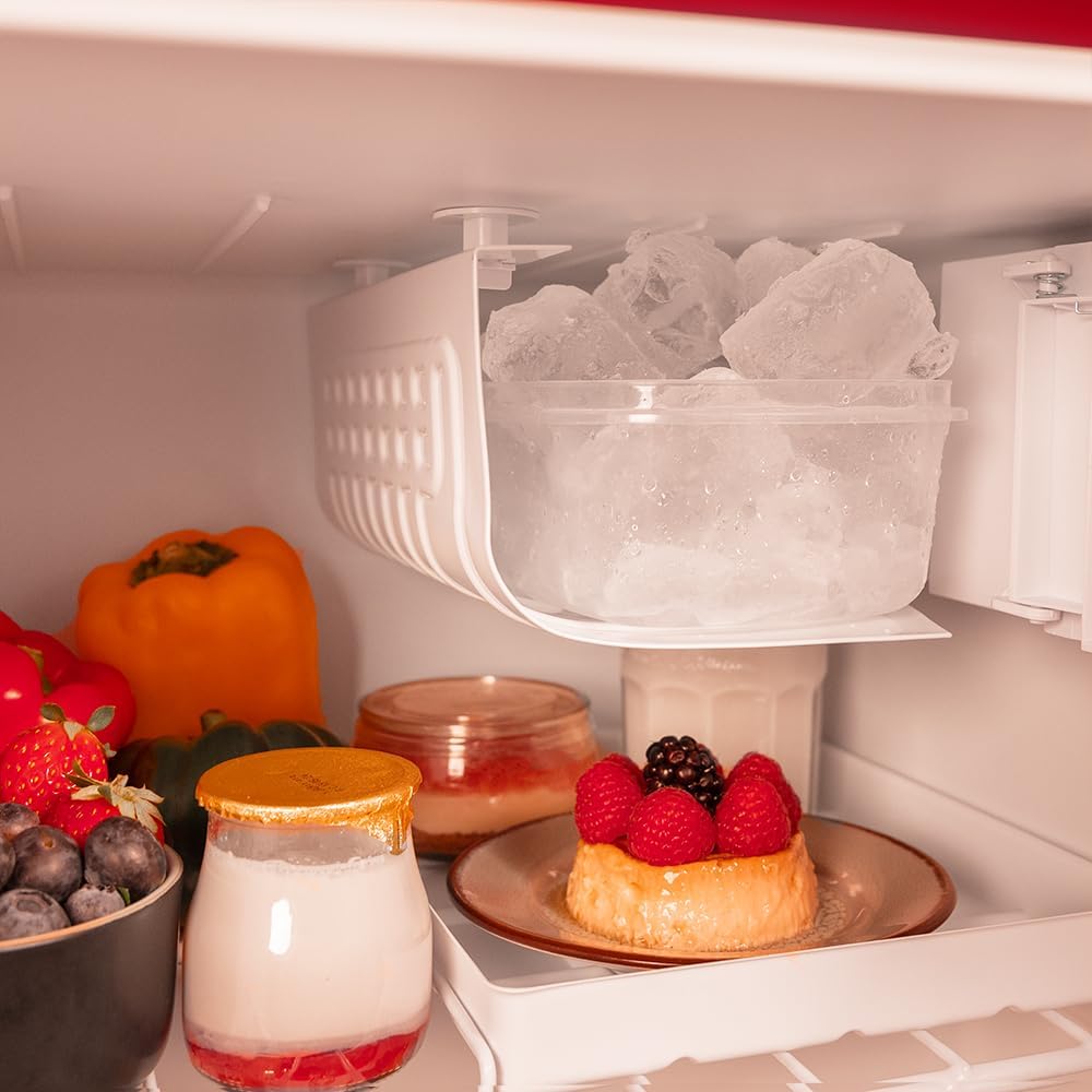 Cecotec - Bolero CoolMarket TT Origin - 55x44,7x45 cm - mini frigo rétro, 45L, classe E, bac à glaçons, poignée chromée