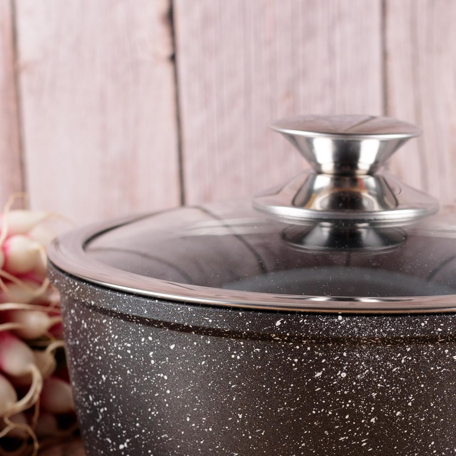 Kamberg - Faitout fonte aluminium 16 cm revêtement pierre, verre, induction - 0008030