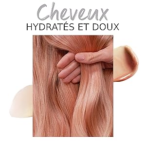 Cheveux hydratés et doux